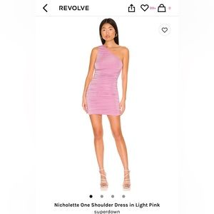 REVOLVE One shoulder pink dress